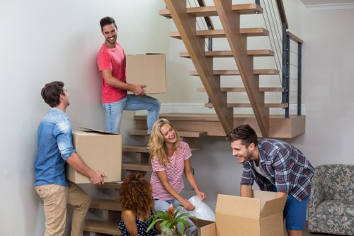 Careful handling of office items during a commercial relocation