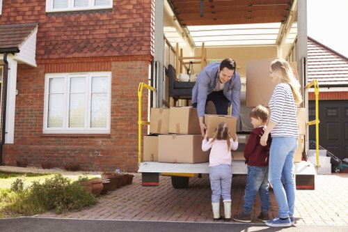 Man and van removals team preparing for a local move in Noak Hill
