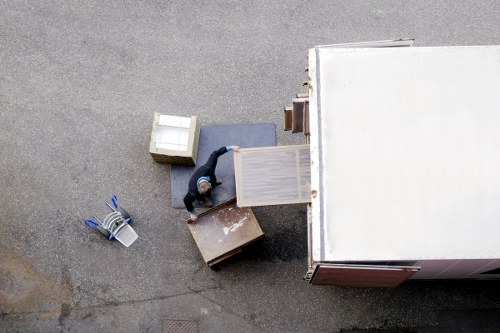 Careful loading of boxes and furniture for a local move