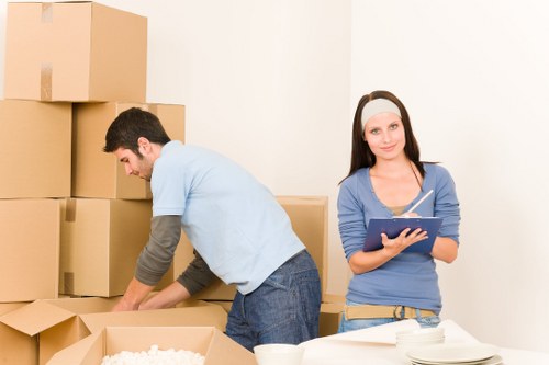 Local moving van handling access and parking challenges in Noak Hill