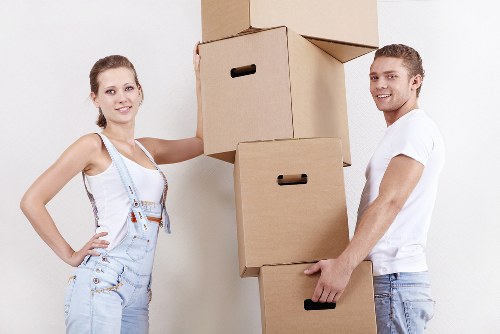 Prepared boxes and furniture for a removal service