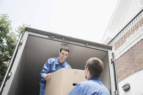 Local moving van serving a residential property in Noak Hill