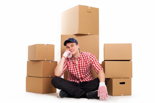 Careful unloading of household items at a Noak Hill address
