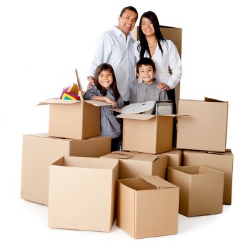 Packed household items ready for transport during a removal in Noak Hill